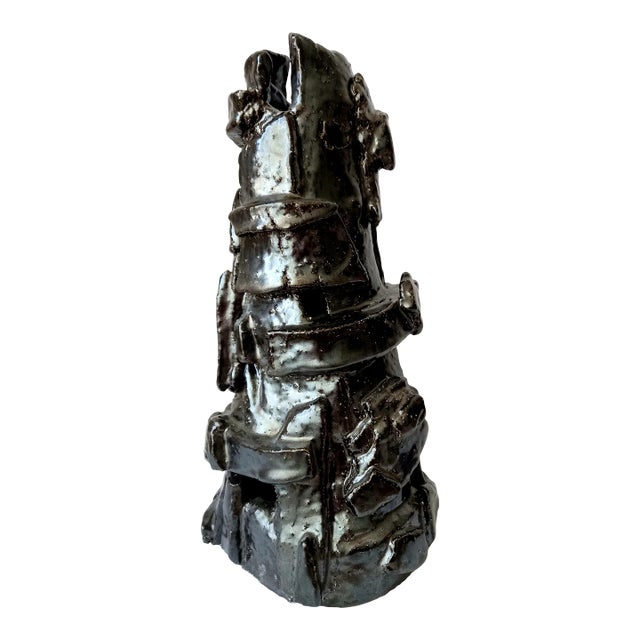 Contemporary Modernist Ceramic Sculpture Vase 'Babel' by Diane Grant For Sale