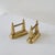 Metal Neoclassical Andirons in Patinated Brass, 1890s, Set of 2 For Sale - Image 7 of 10
