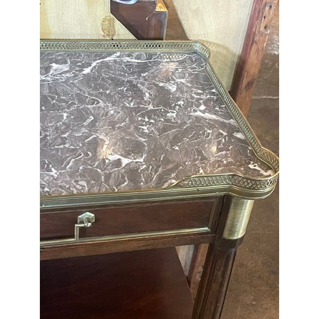 Brown French Jansen Design Mahogany Serving Table For Sale - Image 8 of 9
