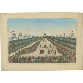 Optical View of the Coronation Ceremony of the Emperor of China, 1770, Paper For Sale