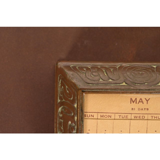 Tiffany Studios New York Zodiac Pattern Bronze Desk Calendar Holder or Picture Frame For Sale In South Bend - Image 6 of 16