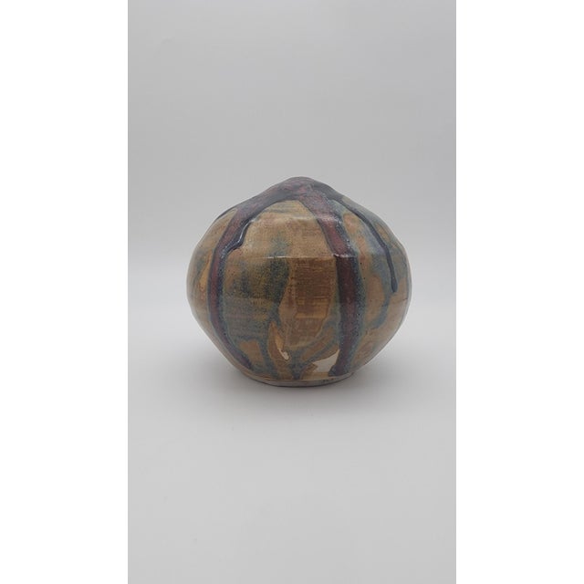 Mid-Century Modern Oxblood & Cobalt Studio Pottery Weed Pot, USA For Sale - Image 10 of 10