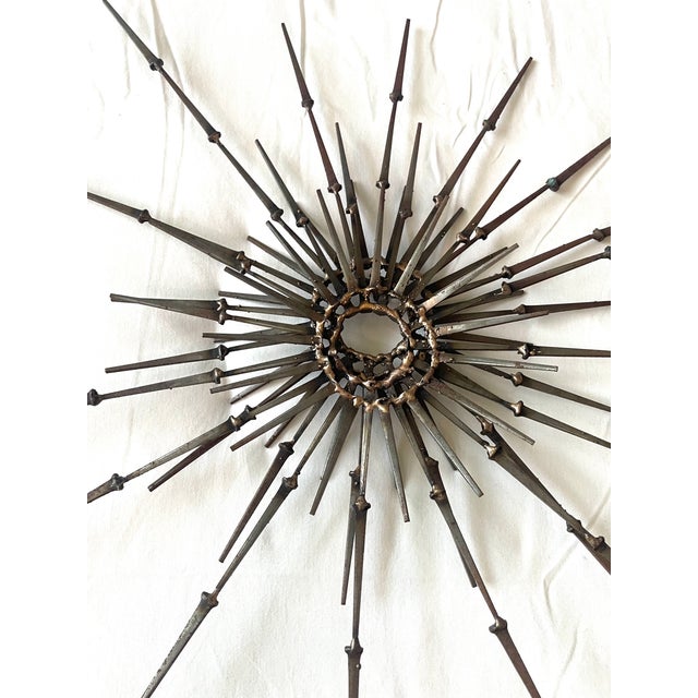 Abstract Brutalist Starburst Metal Sculpture For Sale - Image 16 of 16