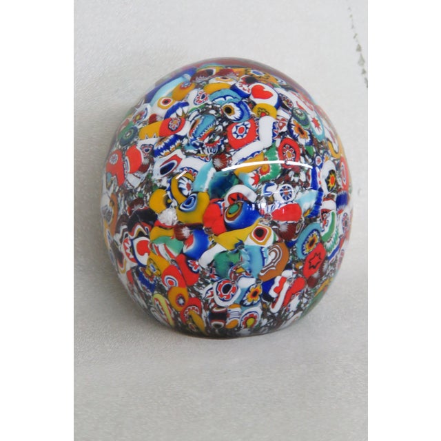 This wonderful Paper Weight is made of glass. This Mid Century piece is stamped Gentile Millefiori Starr City W VA , and...