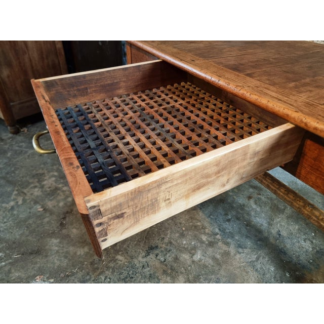 Wood French Walnut Dining Table with Drawer, Late 19th Century For Sale - Image 7 of 18