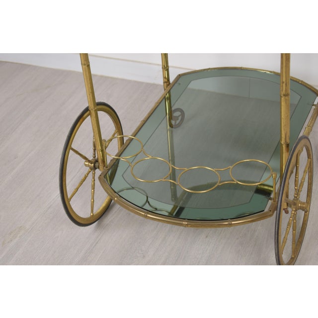 Brass and Glass Trolley, Italy, 1970s For Sale - Image 15 of 17