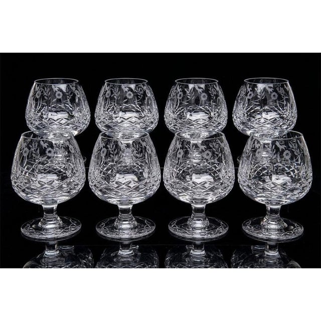 Elevate your home bar or bar cart with this stunning, matching set of 8 vintage crystal brandy snifters. Crafted by the...