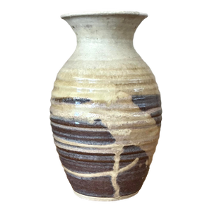 Vintage Boho Glazed Ceramic Vase
