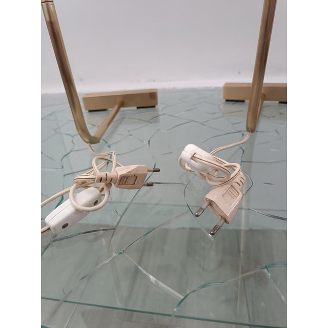 Vintage French Articulated Brass Lamps, 1960s, Set of 2 For Sale - Image 11 of 12