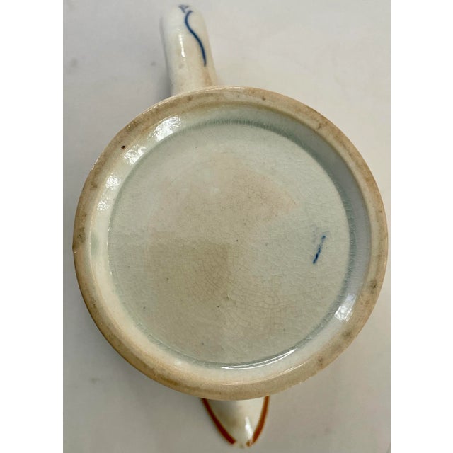 English Hand Painted Ceramic Creamer Mid 19th Century For Sale In New York - Image 6 of 8
