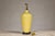 Yellow Crackle Glazed Ceramic Vase Made into Table Lamp on Wooden Base For Sale - Image 4 of 9
