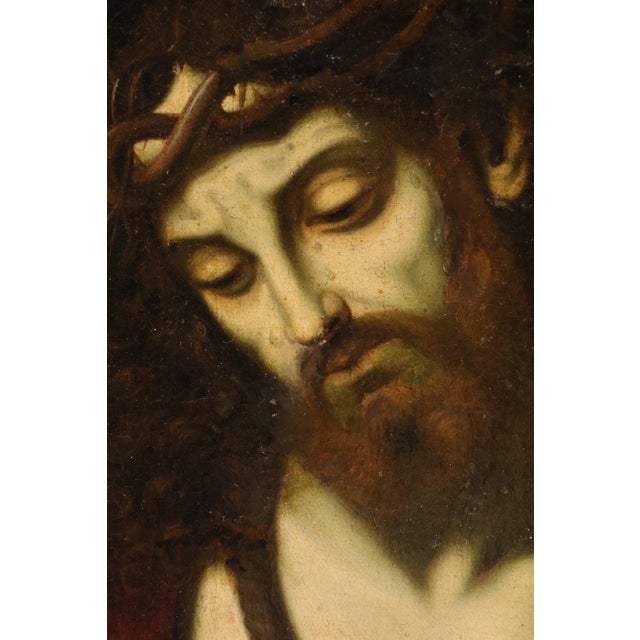 Andrea Solario follower of Ecce Homo Solario, Portrait Composition, 1600, Oil on Canvas For Sale - Image 12 of 16