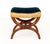 Empire Style Velvet Upholstered Curule Stools, Pr. For Sale - Image 4 of 8