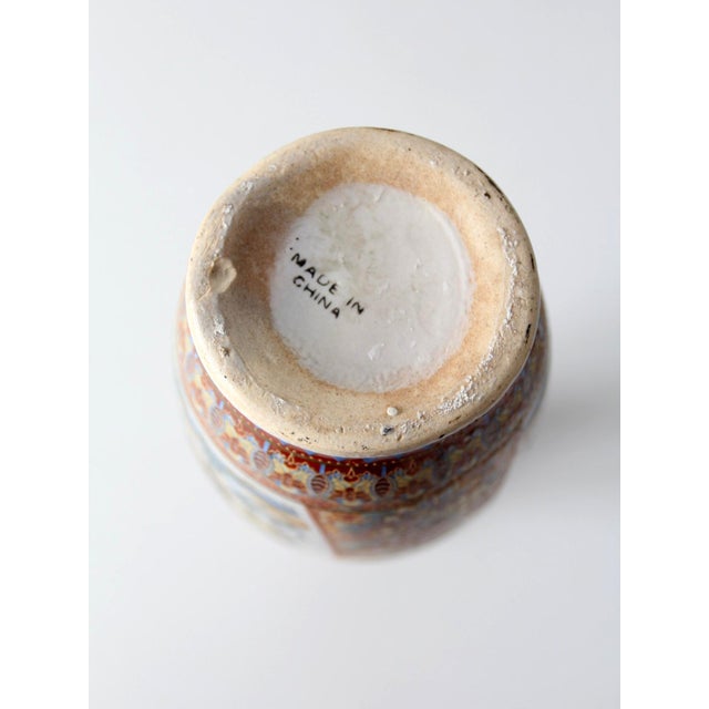 Vintage Chinese Famille Rose Style Porcelain Vase For Sale - Image 9 of 11