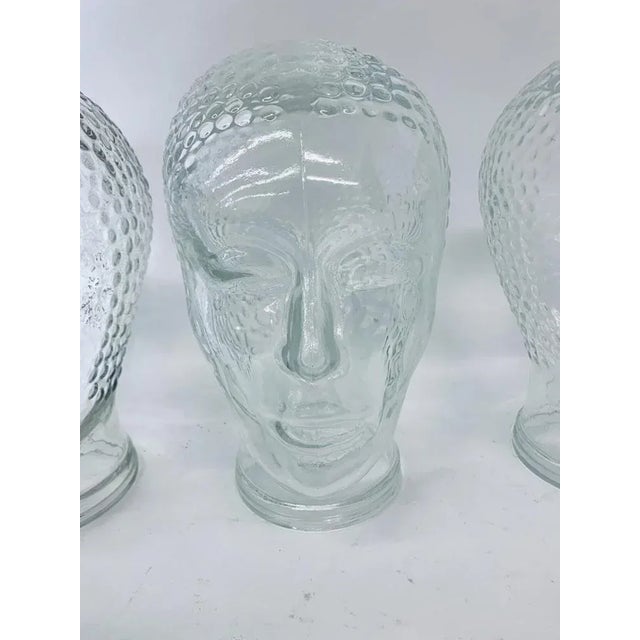 Vintage Glass Hat / Headphone Displays, 1970s, Set of 4 For Sale - Image 4 of 7