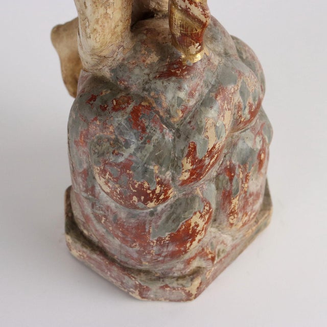 Torch Holder Putto in Wood For Sale - Image 6 of 8