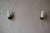 Beige Mid-Century French Modernist Wall Sconces in Black and Gilt Metal and Printed Glass, 1950s, Set of 2 For Sale - Image 8 of 11