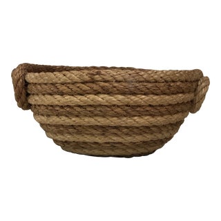 C.1950 Small Rope Basket Audoux Minet For Sale