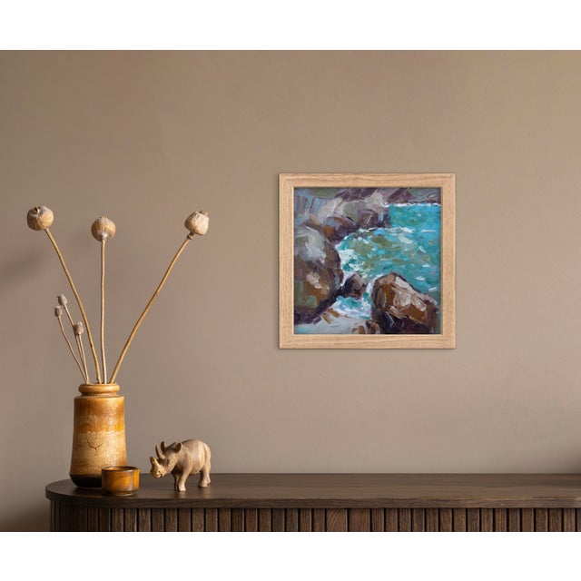 Modern Impressionist Seascape Oil Painting For Sale - Image 10 of 13