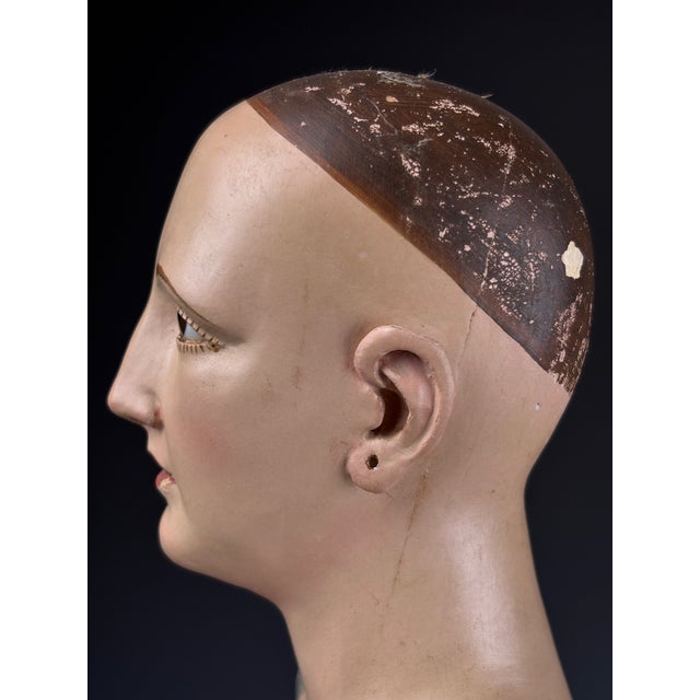 Blue Unknown, Articulated Santos Figure (Female Saint), 1750, Poplar For Sale - Image 8 of 18