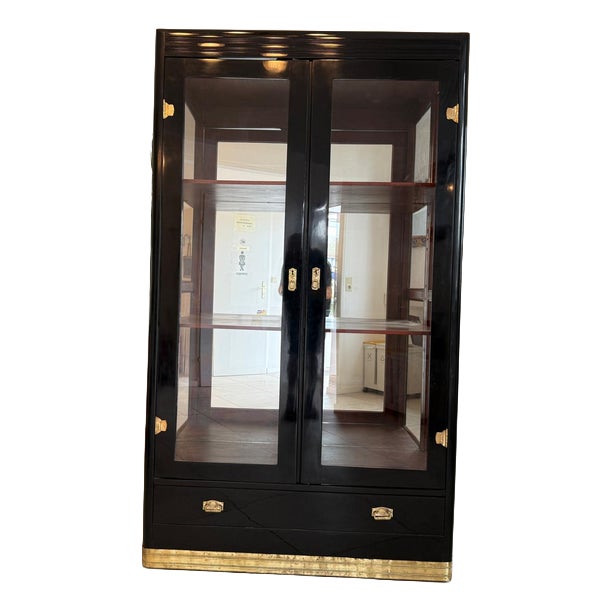Art Nouveau Glass Display Cabinet, 1920s For Sale