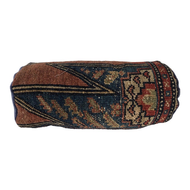 Antique Persian Rug Bolster Pillow Saliha by Design For Sale