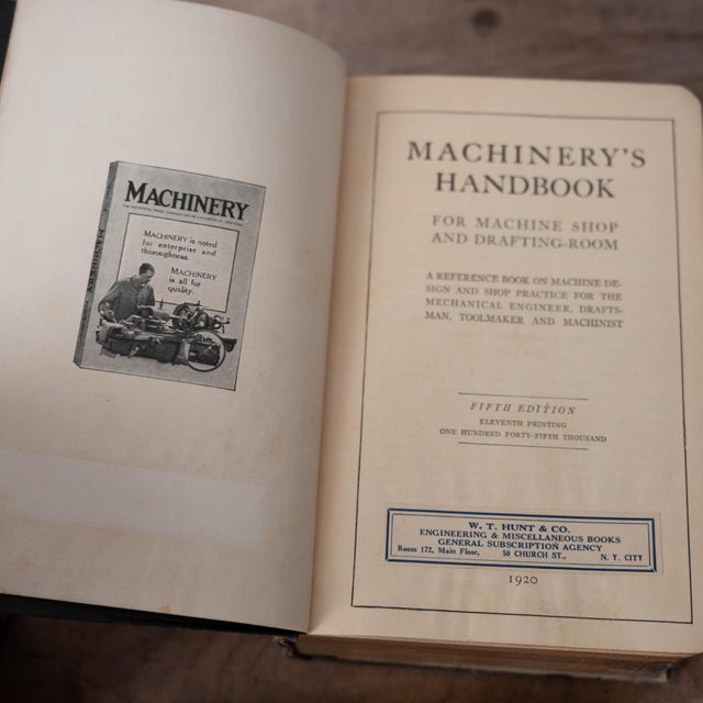 Textile Four Antique Engineering Handbooks — Mechanical, Electrical, Machinery & Small Tools For Sale - Image 7 of 8