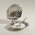 Cap Ferrat Fan Shell Lidded Bowl with Spoon, Nickel For Sale - Image 4 of 8