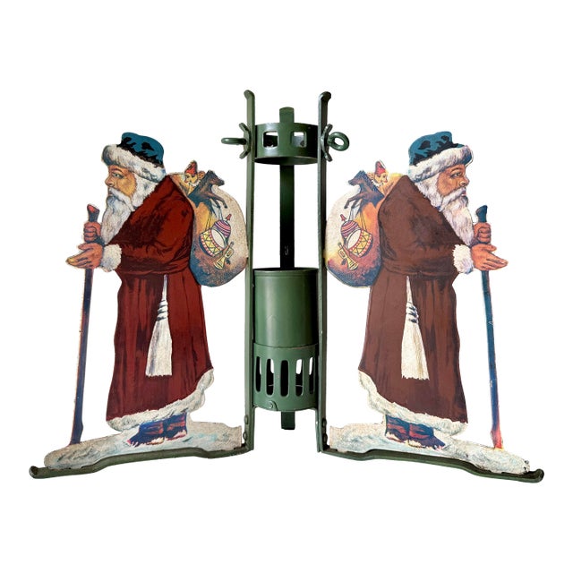 Mid 20th Century German Folk Art Christmas Tree Base For Sale