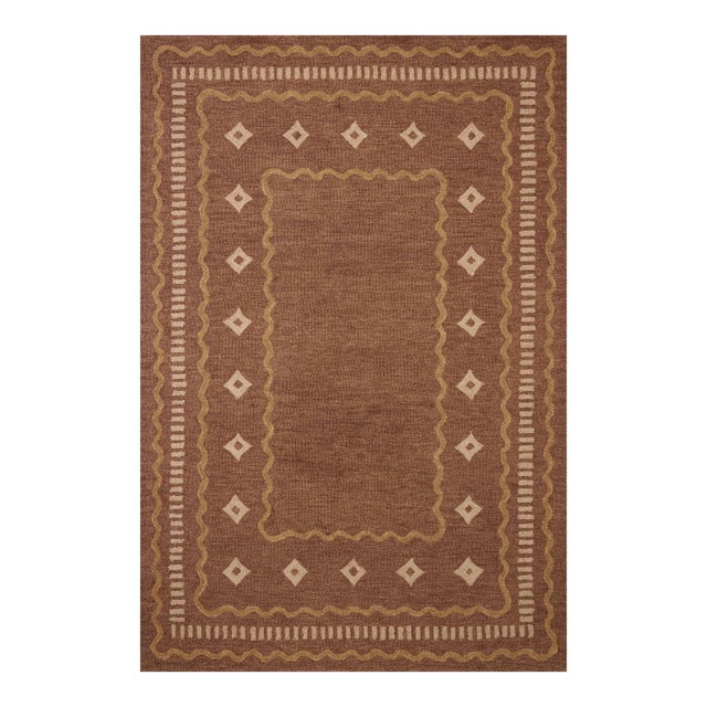 Chris Loves Julia x Loloi Alfie Clay / Spice 2'-3" x 3'-9" Accent Rug For Sale
