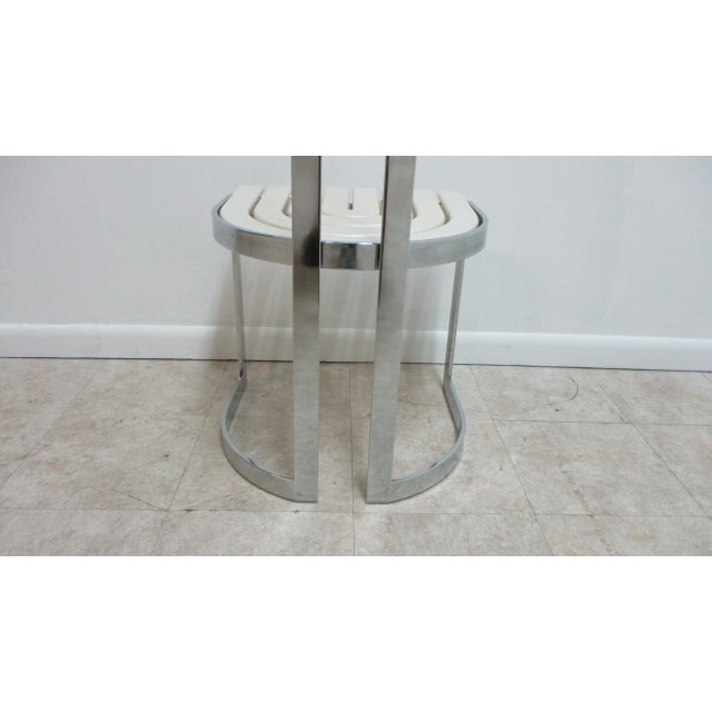 1970s Vintage Design Institute Chrome High Back Dining Room Side Chair For Sale - Image 9 of 12