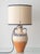 Spanish Revival Terracotta Table Lamp with Linen Shade For Sale - Image 4 of 14