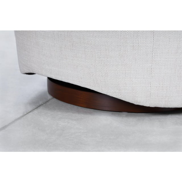 1960s Mid-Century Modern Walnut Swivel Lounge Chairs - Set of 2 For Sale - Image 12 of 12