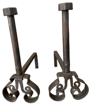 18th Century Andirons, Set of 2