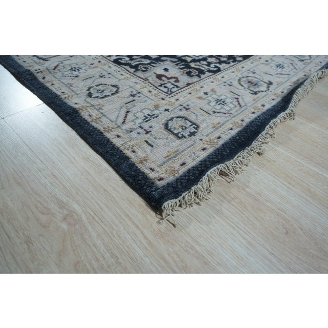 2'6"x10 Luxurious Beige Medallion Traditional Hand Knotted Wool Carpet Rug For Sale In New York - Image 6 of 6