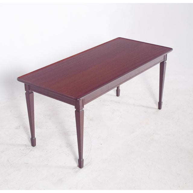 Mid-Century Modern Danish Rectangular Side Table in Dark Wood, 1960s For Sale - Image 6 of 9