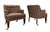 Mid-Century Modern Set of 4 Vintage Mid-Century Modern Club Chairs — Houndstooth Plaid on Casters For Sale - Image 3 of 10