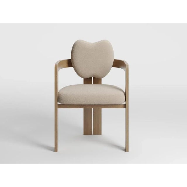 Oak yeti chair by ky architecture dimensions: w 58 x d 58 x h 84 cm materials: wooden structure, bleached oak.