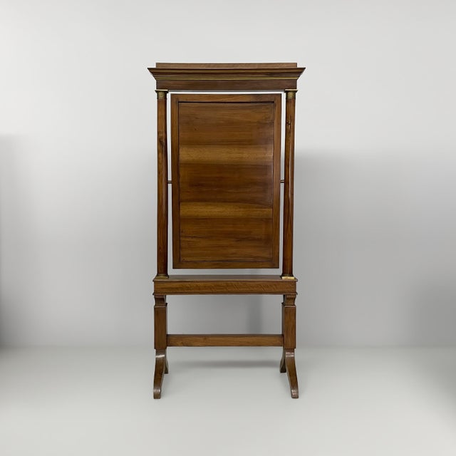 Mid-19th Century Italian Empire Mirror with Drawer For Sale - Image 4 of 18
