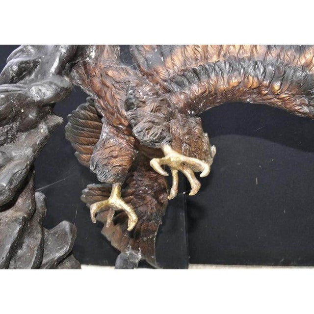 Large 20th Century Bronze Sculpture of an American Bald Eagle For Sale - Image 4 of 8