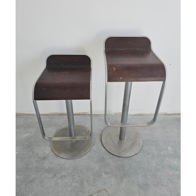 Wood Vintage Lem Bar Stools in Steel and Wood Seats, 2000 For Sale - Image 7 of 10