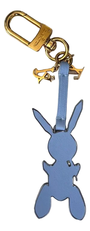 Louis Vuitton X Jeff Koons Rabbit Bag Charm in Blue