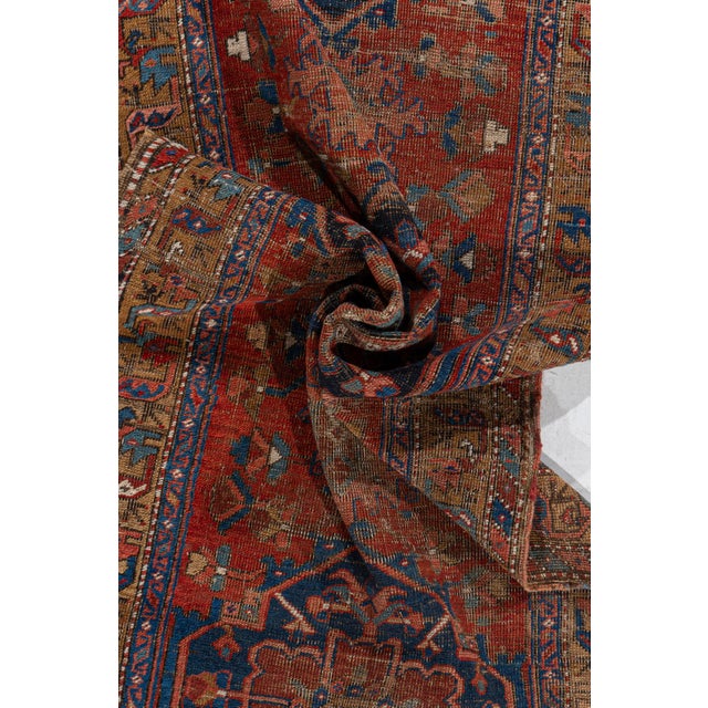 Traditional Antique Circa 1890 Red Hand Knotted Oriental Runner 3ft 3in X 11ft For Sale - Image 3 of 13