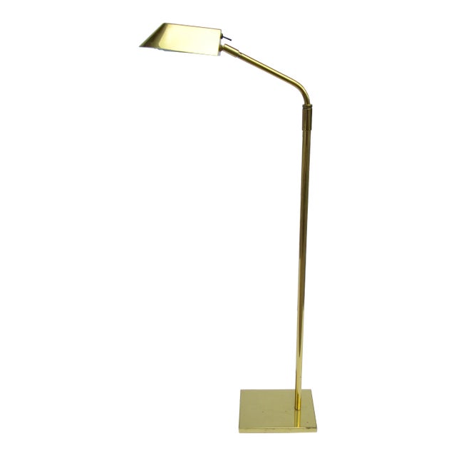 C.1970's-80's Post Modern Robert Sonneman(Design) for George Kovacs Lighting(Manufacture) -Articulating Brass Floor Lamp For Sale