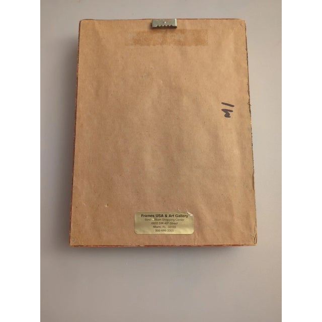 Late 20th Century Painting on Silk Signed by Lavi Zion "Simhat Torah Dancing Hassidim" 8.25"x6.25" For Sale - Image 15 of 17