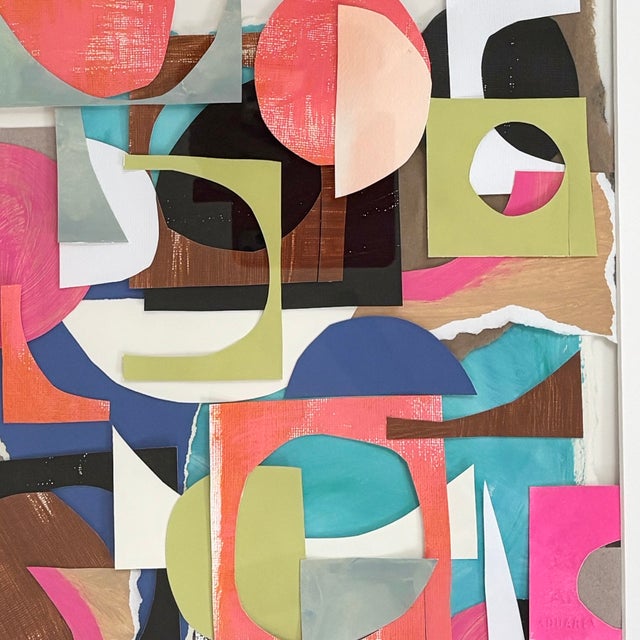 Mid-Century Modern Ca C'est Bon. Collage Art by Robin Zingone. Framed For Sale - Image 3 of 4