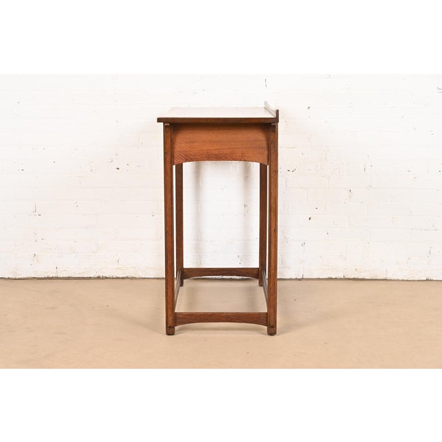 Lifetime Furniture Antique Mission Oak Arts & Crafts Puritan Buffet Server or Console Table, Circa 1900 For Sale - Image 9 of 11