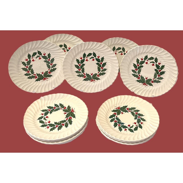 Farmhouse Vintage Set of Christmas China - 24 Pieces For Sale - Image 3 of 16