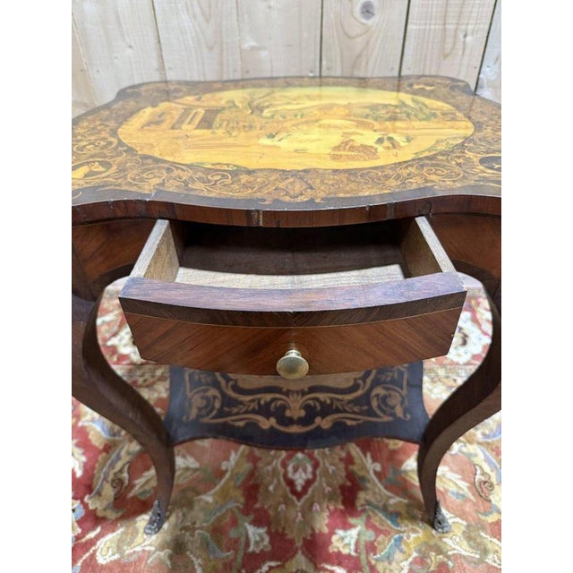 Louis XV Marquetry Side Table For Sale - Image 11 of 13
