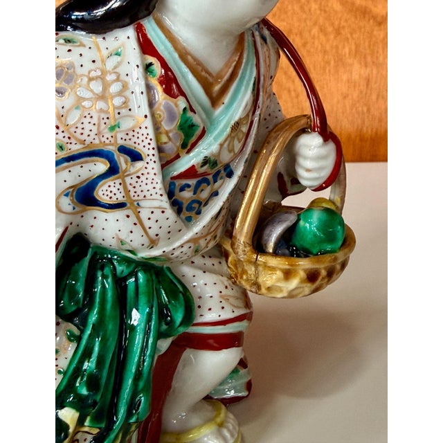 Ceramic Japanese Imari Porcelain Okimono Otafuku Erotic Aspect Meiji Period For Sale - Image 7 of 18